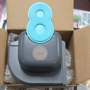 6-Inch Paper Punch - Gray and Teal